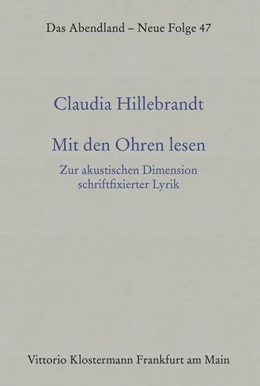 Abbildung von Hillebrandt | Mit den Ohren lesen | 1. Auflage | 2022 | beck-shop.de