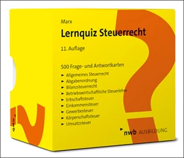 Abbildung von Marx | Lernquiz Steuerrecht | 11. Auflage | 2023 | beck-shop.de