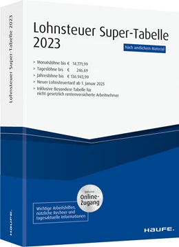 Abbildung von Lohnsteuer-Supertabelle 2023 | 1. Auflage | 2023 | beck-shop.de