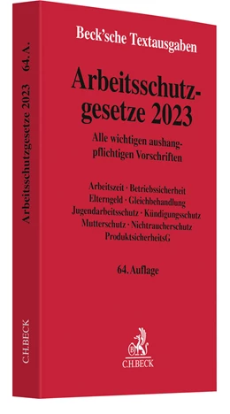 Abbildung von Arbeitsschutzgesetze 2023 | 64. Auflage | 2023 | beck-shop.de