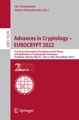 Abbildung von Dunkelman / Dziembowski | Advances in Cryptology - EUROCRYPT 2022 | 1. Auflage | 2022 | beck-shop.de