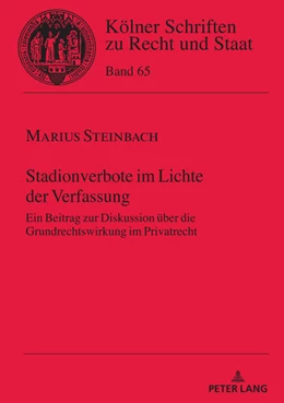 Abbildung von Steinbach | Stadionverbote im Lichte der Verfassung | 1. Auflage | 2022 | beck-shop.de