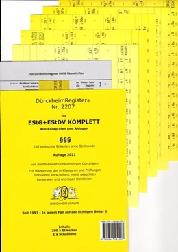 Abbildung von Dürckheim | EStG+EStDV 2022 KOMPLETT alle §§, ohne Stichworte - Dürckheim-Register (Nr. 2207) | 1. Auflage | 2021 | beck-shop.de