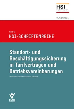Abbildung von Klein / Klocke | Standort- und Beschäftigungssicherung in Tarifverträgen und Betriebsvereinbarungen | 1. Auflage | 2022 | beck-shop.de