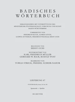 Abbildung von Streck | Badisches Wörterbuch V/87 | 1. Auflage | 2022 | beck-shop.de