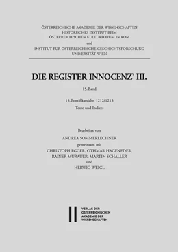 Abbildung von Sommerlechner | Die Register Innocenz’ III. 15. Band | 1. Auflage | 2022 | 15 | beck-shop.de