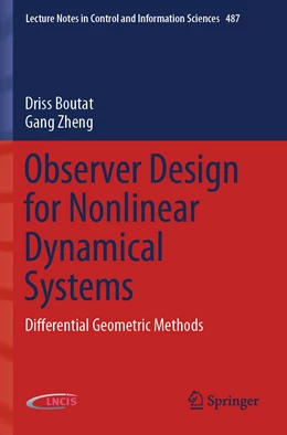Abbildung von Boutat / Zheng | Observer Design for Nonlinear Dynamical Systems | 1. Auflage | 2022 | 487 | beck-shop.de