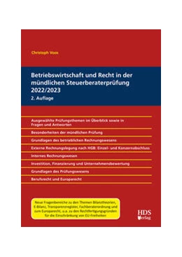 Abbildung von Voos | Betriebswirtschaft und Recht in der mündlichen Steuerberaterprüfung 2022/2023 | 2. Auflage | 2022 | beck-shop.de