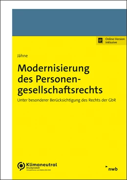 Abbildung von Jähne | Modernisierung des Personengesellschaftsrechts | 1. Auflage | 2023 | beck-shop.de
