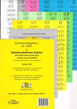 Abbildung von Glaubitz / Dürckheim | Steuerrichtlinien OHNE Stichworte (2022) - Dürckheim-Register (Nr. 3280) | 17. Auflage | 2022 | beck-shop.de