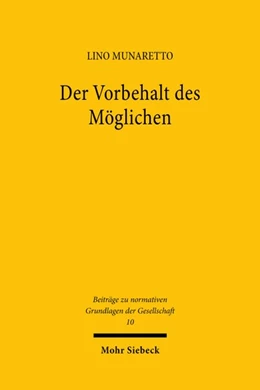 Abbildung von Munaretto | Der Vorbehalt des Möglichen | 1. Auflage | 2022 | 10 | beck-shop.de