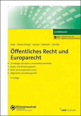 Abbildung von Kock / Stüwe (Hrsg.) | Öffentliches Recht und Europarecht | 9. Auflage | 2022 | beck-shop.de