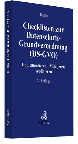 Abbildung von Katko | Checklisten zur Datenschutz-Grundverordnung (DS-GVO) | 2. Auflage | 2023 | beck-shop.de