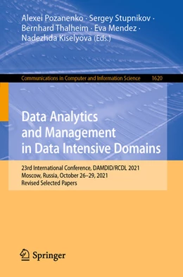 Abbildung von Pozanenko / Stupnikov | Data Analytics and Management in Data Intensive Domains | 1. Auflage | 2022 | beck-shop.de