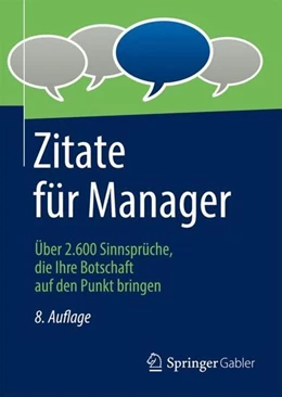 Abbildung von Springer Fachmedien Wiesbaden Gmbh | Zitate für Manager | 8. Auflage | 2022 | beck-shop.de