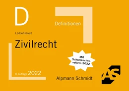 Abbildung von Lüdde / Hünert | Definitionen Zivilrecht | 8. Auflage | 2022 | beck-shop.de