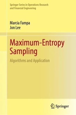 Abbildung von Fampa / Lee | Maximum-Entropy Sampling | 1. Auflage | 2022 | beck-shop.de
