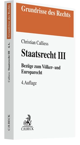 Abbildung von Calliess | Staatsrecht III | 4. Auflage | 2022 | beck-shop.de