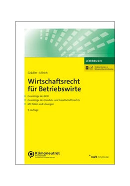 Abbildung von Grädler / Ullrich | Wirtschaftsrecht für Betriebswirte (Online Version) | 9. Auflage | 2022 | beck-shop.de