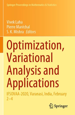 Abbildung von Laha / Maréchal | Optimization, Variational Analysis and Applications | 1. Auflage | 2022 | 355 | beck-shop.de