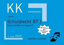 Abbildung von Langkamp | Karteikarten Schuldrecht BT 1 | 11. Auflage | 2022 | beck-shop.de