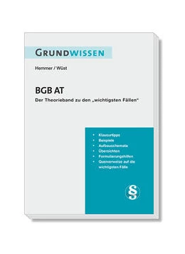 Abbildung von Hemmer / Wüst | Grundwissen BGB AT | 11. Auflage | 2022 | beck-shop.de