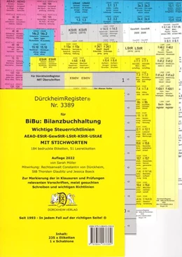 Abbildung von Dürckheim / Möller | BiBu-Bilanzbuchhaltung für SteuerRichtlinien mit Stichworten - Dürckheim-Register (Nr. 3389) | 1. Auflage | 2022 | beck-shop.de