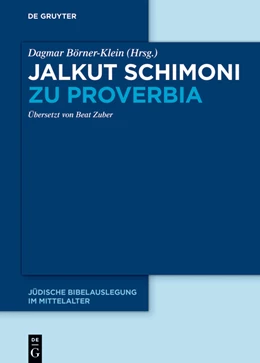 Abbildung von Börner-Klein | Jalkut Schimoni zu Proverbia | 1. Auflage | 2022 | beck-shop.de