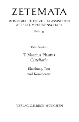 Abbildung von Stockert | T. Maccius Plautus. Cistellaria | 1. Auflage | 2012 | 143 | beck-shop.de