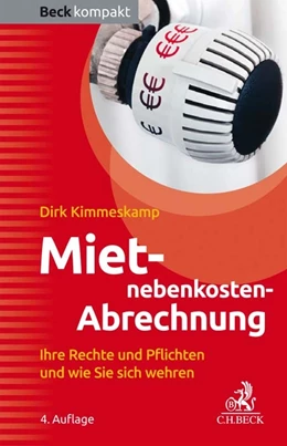 Abbildung von Kimmeskamp | Mietnebenkosten-Abrechnung | 4. Auflage | 2017 | beck-shop.de