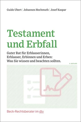 Abbildung von Hochmuth / Kaspar | Testament und Erbfall | 8. Auflage | 2022 | beck-shop.de