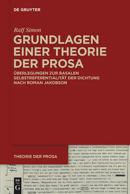 Abbildung von Simon | Grundlagen einer Theorie der Prosa | 1. Auflage | 2022 | beck-shop.de