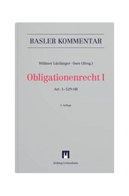 Abbildung von Widmer Lüchinger / Oser | Art. 1-529 OR
 | 8. Auflage | 2024 | beck-shop.de