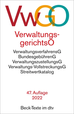Abbildung von Verwaltungsgerichtsordnung, Verwaltungsverfahrensgesetz: VwGO | 47. Auflage | 2022 | 5526 | beck-shop.de
