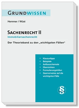 Abbildung von Hemmer / Wüst | Grundwissen Sachenrecht II | 8. Auflage | 2022 | beck-shop.de
