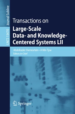 Abbildung von Hameurlain / Tjoa | Transactions on Large-Scale Data- and Knowledge-Centered Systems LII | 1. Auflage | 2022 | beck-shop.de
