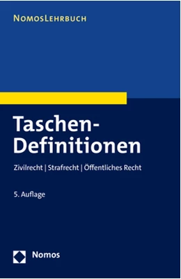 Abbildung von Nomos | Taschen-Definitionen | 5. Auflage | 2022 | beck-shop.de