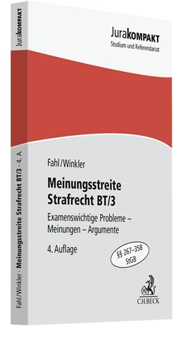Abbildung von Fahl / Winkler | Meinungsstreite Strafrecht BT/3 | 4. Auflage | 2023 | beck-shop.de