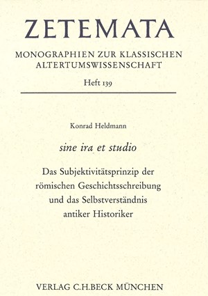 Cover: Konrad Heldmann, sine ira et studio