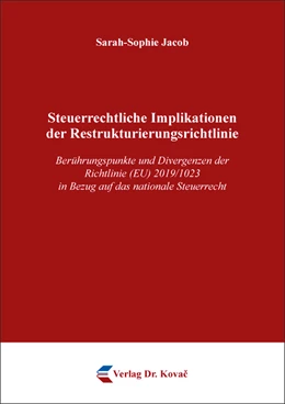 Abbildung von Jacob | Steuerrechtliche Implikationen der Restrukturierungsrichtlinie | 1. Auflage | 2022 | 175 | beck-shop.de
