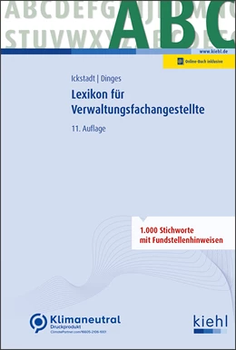 Abbildung von Ickstadt / Dinges | Lexikon für Verwaltungsfachangestellte | 11. Auflage | 2023 | beck-shop.de