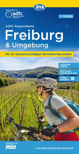 Abbildung von Allgemeiner Deutscher Fahrrad-Club e. V. (ADFC) / BVA BikeMedia GmbH | ADFC-Regionalkarte Freiburg und Umgebung 1:75.000, reiß- und wetterfest, GPS-Tracks Download | 7. Auflage | 2023 | beck-shop.de