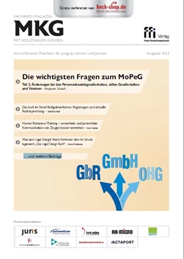 Abbildung von Fachinfo-Magazin MkG • Ausgabe 04/2022 | | 2022 | beck-shop.de