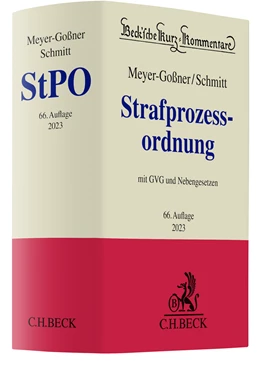 Abbildung von Meyer-Goßner / Schmitt | Strafprozessordnung: StPO | 66. Auflage | 2023 | Band 6 | beck-shop.de