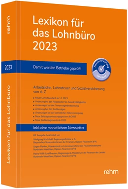 Abbildung von Schönfeld / Plenker | Lexikon für das Lohnbüro 2023 | 1. Auflage | 2023 | beck-shop.de