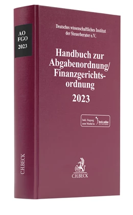 Abbildung von Handbuch zur Abgabenordnung / Finanzgerichtsordnung 2023: AO / FGO 2023 | 1. Auflage | 2023 | beck-shop.de