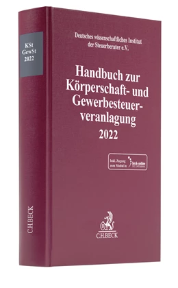 Abbildung von Handbuch zur Körperschaft- und Gewerbesteuerveranlagung 2022: KSt / GewSt 2022 | 1. Auflage | 2023 | beck-shop.de