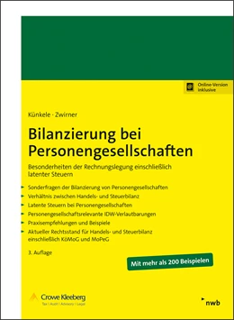 Abbildung von Künkele / Zwirner | Bilanzierung bei Personengesellschaften | 3. Auflage | 2023 | beck-shop.de
