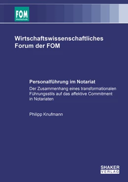 Abbildung von Knufmann | Personalführung im Notariat | 1. Auflage | 2022 | beck-shop.de