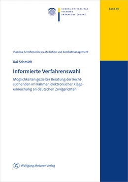 Abbildung von Schmidt | Informierte Verfahrenswahl | 1. Auflage | 2022 | beck-shop.de